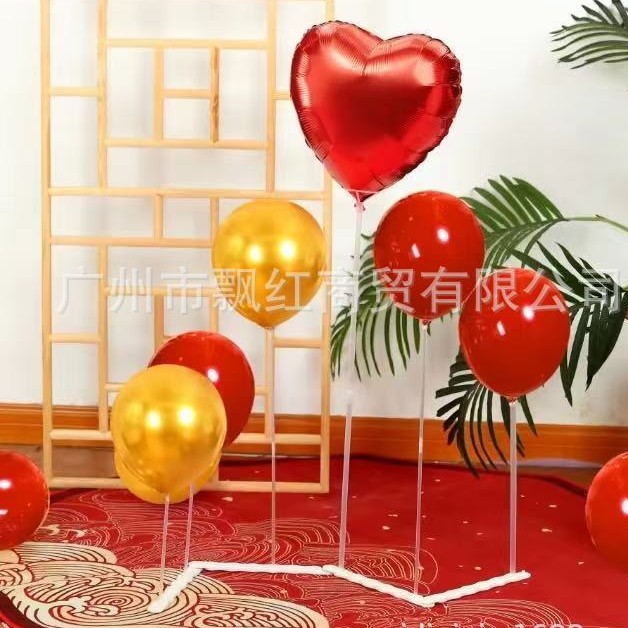 桌飘气球展示透明支架生日派对装饰布置立柱地飘路引气球地飘立柱详情图5
