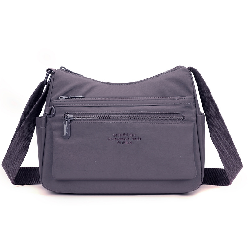 Large-capacity crossbody bag, multi-layer single-shoulder bag, mother's crossbody bag, women's lightweight waterproof fabric bag