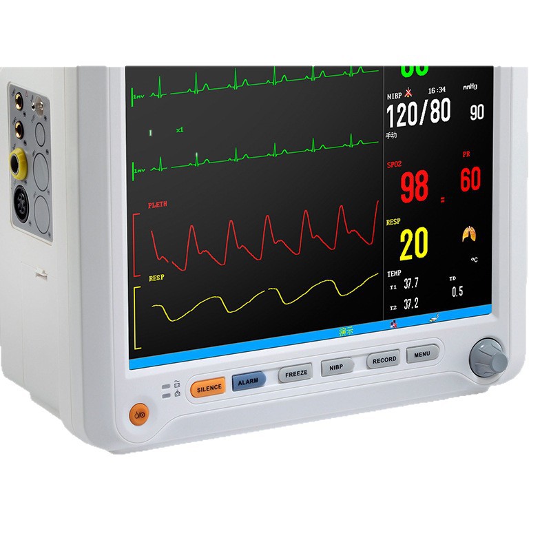 Cross-border exclusive 8000B monitor, a portable medical patient monitor with multiple parameters and high-definition large screen Item Picture