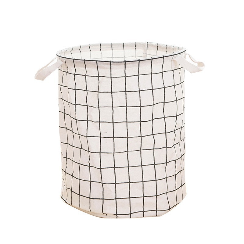 High-quality cotton and linen dirty clothes basket, dirty clothes basket, household bathroom dirty clothes and toy storage bucket, direct supply from the manufacturer Item Picture