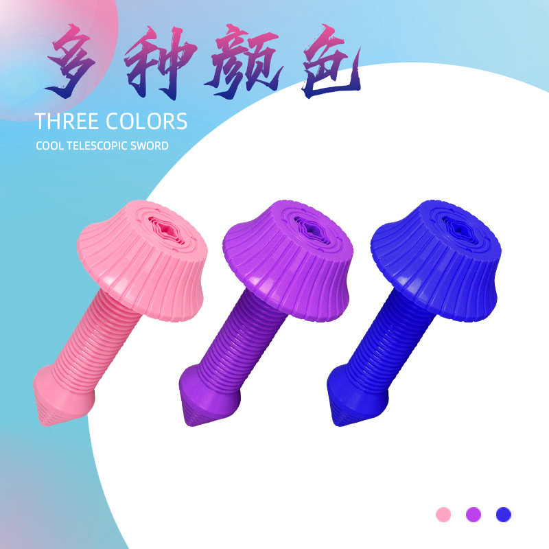 Douyin's best-selling 3D printed telescopic sword, spiral sword, radish rainbow knife, handcrafted DIY boy toys wholesale Specification image