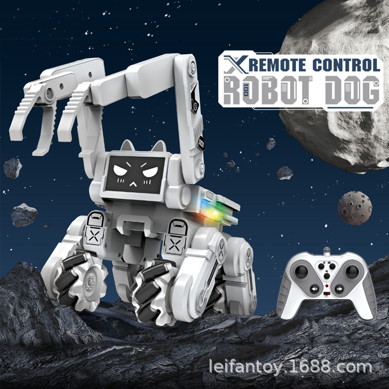 新品星际战甲遥控机械臂太空蹦蹦车音乐故事灯光漂移儿童玩具车