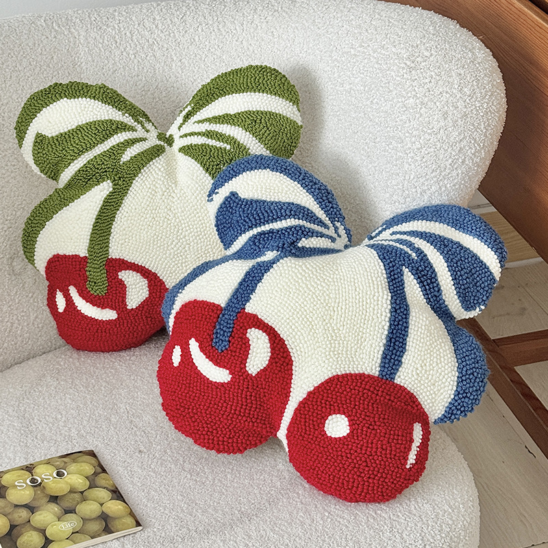 水果抱枕可爱樱桃客厅沙发靠枕女靠垫装饰办公室temu亚马逊代发