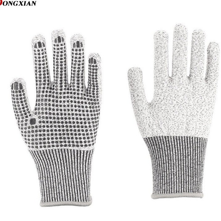 13-needle nitrile dot plastic anti-cutting labor protection gloves, anti-slip and wear-resistant gloves, construction site work gloves, factory wholesale Item Picture
