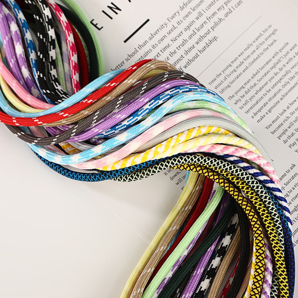 miu series woven rope 5mm bag hanger accessory DIY jumping point belt, personalized and trendy Instagram jumping point round rope in stock Specification image