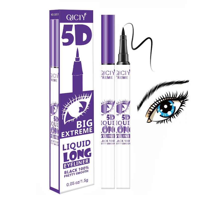【 Cross-border Exclusive 】QICIY eyeliner Pen: Waterproof, Non-smudging, sweat-proof, long-lasting and non-fading eyeliner Liquid pen wholesale Item Picture