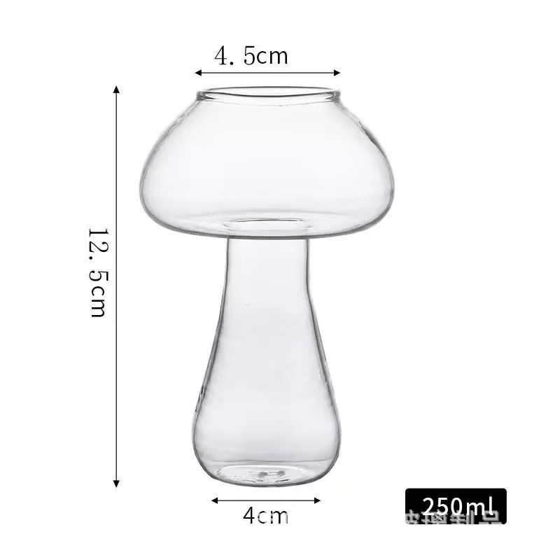 كأس زجاجي زجاجي شفاف من كأس الفطر الخلاق، كأس زجاجي زجاجي Item Picture