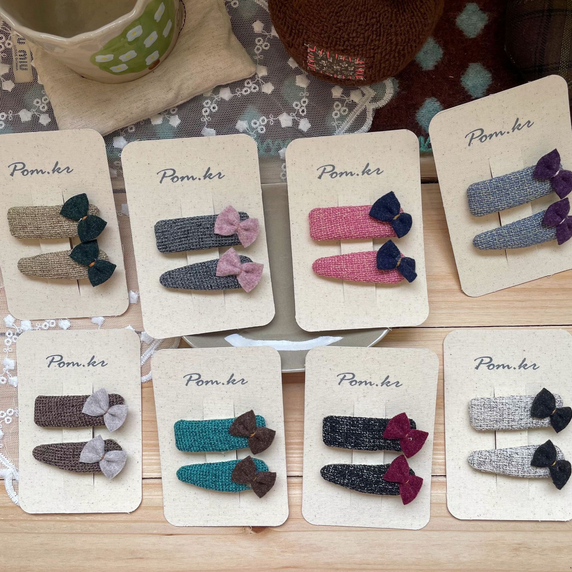 Корейская версия новой кружевной бантики для детей-элитных девочек-девочек с роскошной челкой с биби-зажимом на боку Specification image