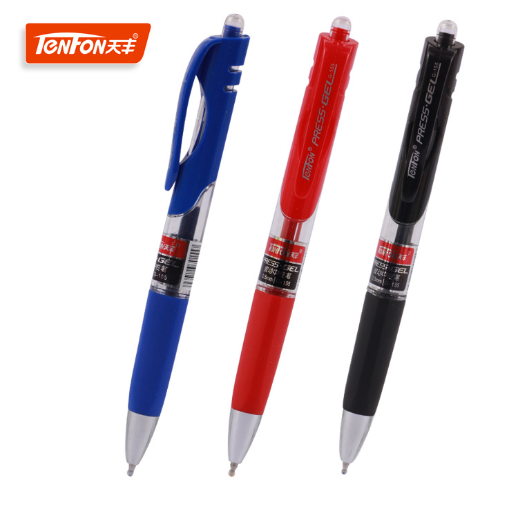 155 Office Triangular Gel Pen Carbon Signature Gel Pen Red Blue Black 0.5MM Gel Pen