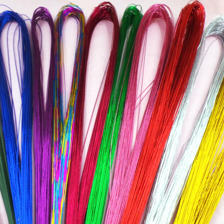 厂家批发丝网花材料22号彩色花艺铁丝手工DIY串珠配件