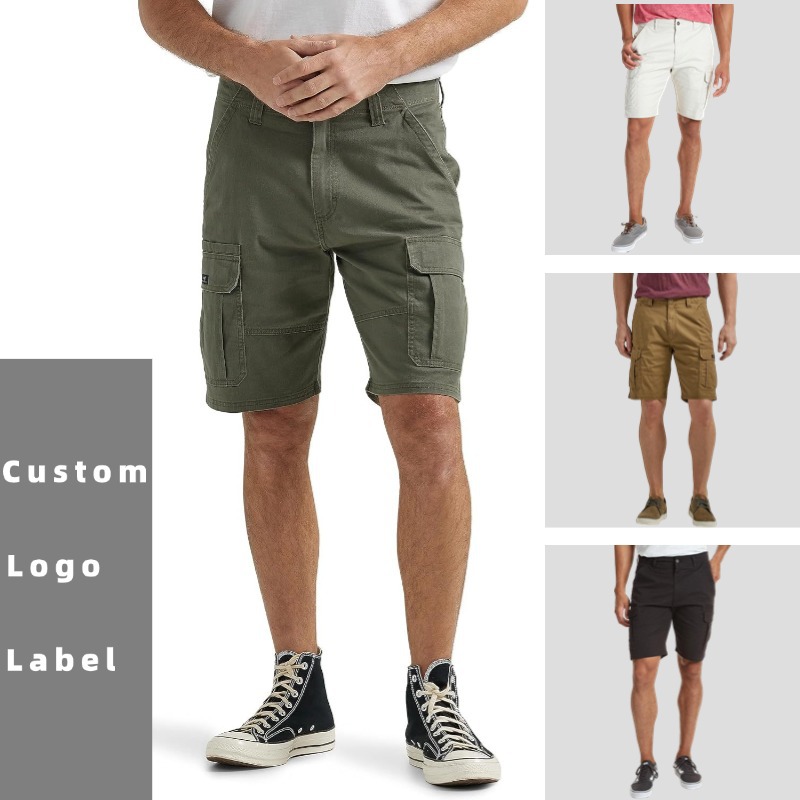 跨境亚马逊2024夏季新款时尚口袋休闲工装五分裤耐磨休闲男装短裤