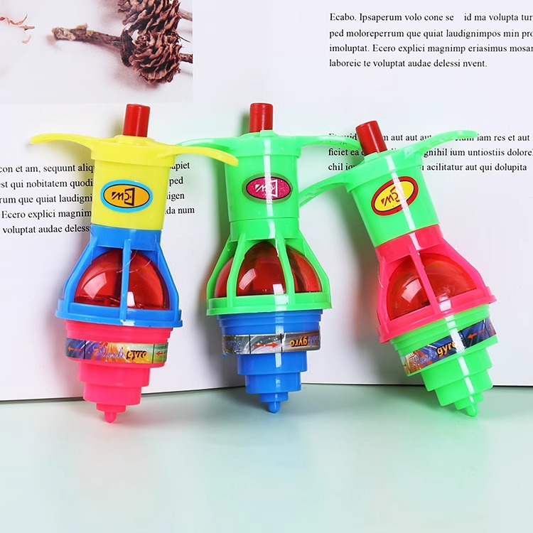 The glowing small gyroscope and rotating gyroscope are selling well at the street stall as prizes for kindergarten students and small gifts for babies on Children's Day Specification image