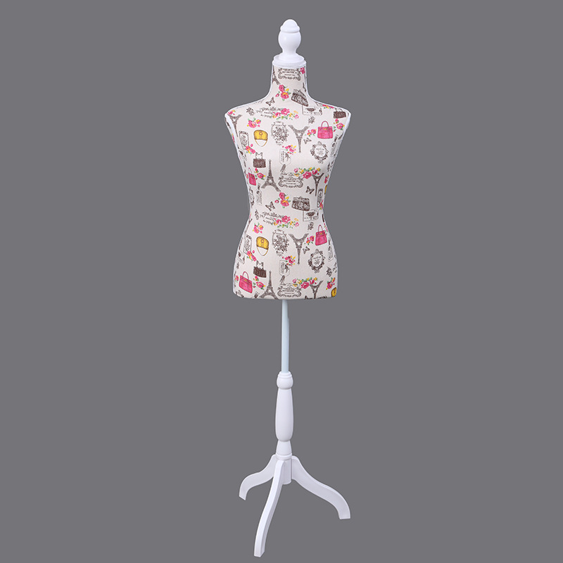 塑身泡沫半身女包布模特帆布花色可插针剪裁服装展示道具一件代发产品图