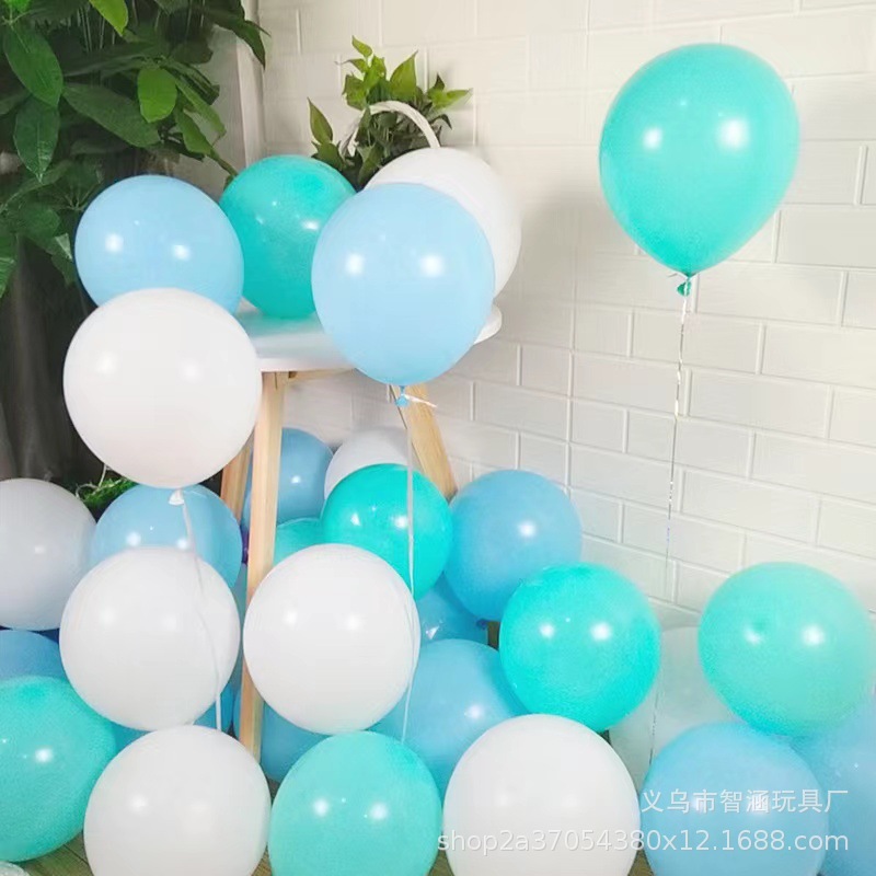 婚庆布置10寸1.5克亚光气球圆形乳胶卡通饰景可印字派对产品图