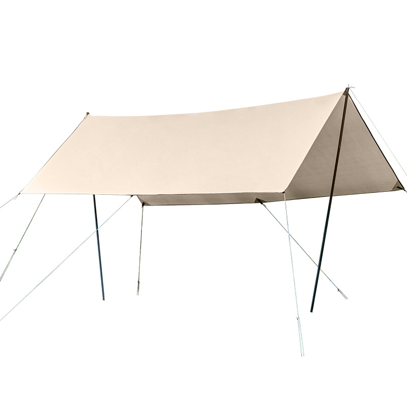 Outdoor leisure camping wonder: silver-coated canopy, sunshade, rainproof, dew camp canopy tent, square picnic and summer cooling shed Item Picture