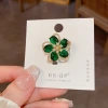 Wholesale of French light luxury, fashionable and high-end brooches slightly studded with zirconium petal buttons, which are unique, exquisite, versatile and super dazzling Specification image