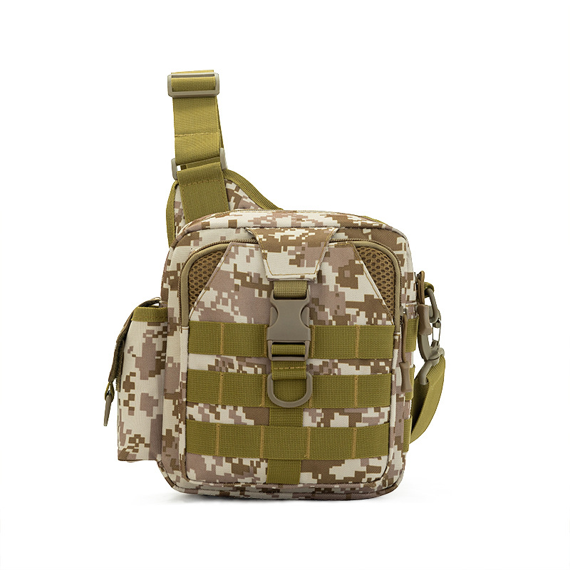 Black tactical crossbody bag, main body, tactical backpack, outdoor backpack, with a breathable strap and a vest inside Item Picture
