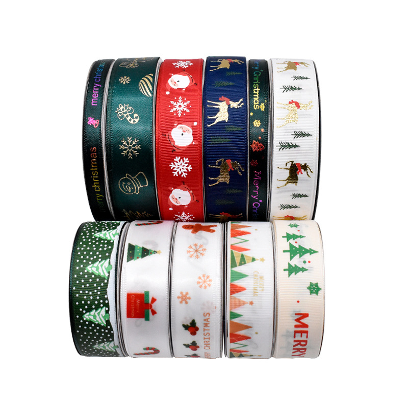 DIY ribbons, polyester webbing, printed characters, Children's Day ribbons, printed color ribbons, gold-embossed cartoon ribbed ribbons, customized Item Picture