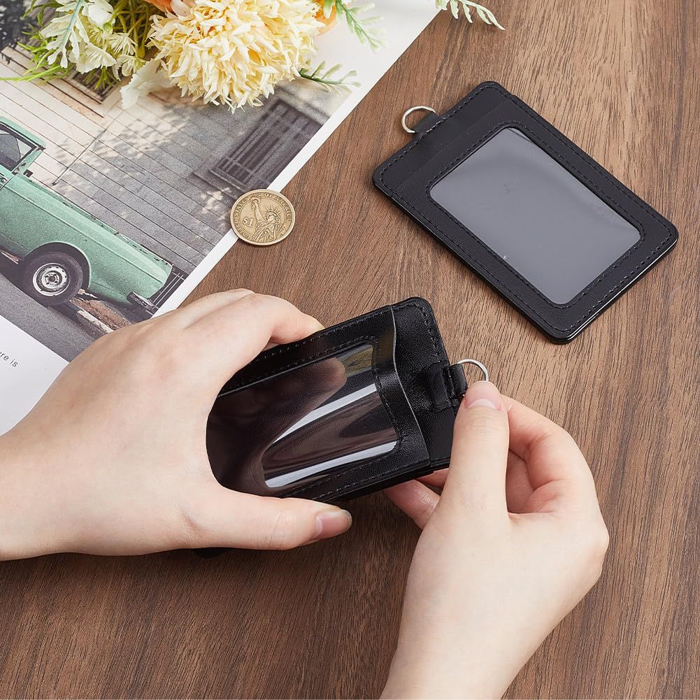 Jinwang anti-leather ID card case, PU card holder, name tag, access control, bus card holder, work ID card holder, imitation pickup truck cover wholesale Specification image