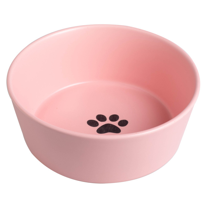 Large-capacity pet ceramic bowl, simple matte underglaze color dog food bowl, cat bowl and dog bowl, universal, easy to clean and anti-tipping Item Picture