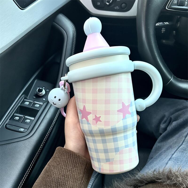 كوب قهوة كايتي الساخن ذو سعة كبيرة ويحمل كوب قهوة الرياضية للفتيان والفتيات details Picture
