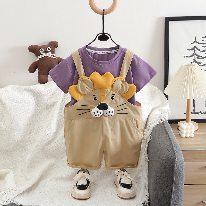 Children's short-sleeved suits, pure cotton boys' T-shirts, baby summer children's clothing, girls' shorts, baby clothes, summer clothing wholesale Application Scenario