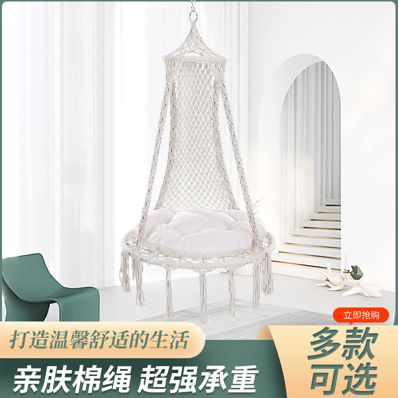 Wholesale of camping handcrafted tassel hanging chairs, Bohemian courtyard swings, indoor hanging baskets and outdoor hammocks