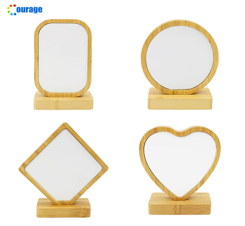 Modern and simple bamboo and wood photo frame table setting, table setting, parent-child commemorative decorative items, couple gifts, DIY commemorative photo frames