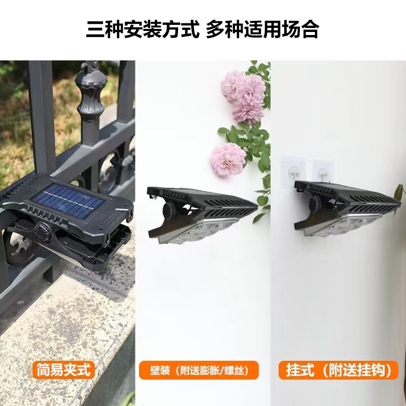 New solar clip lights, home garden and courtyard lights, sensor lights, emergency lighting, corridor lights, waterproof and ultra-bright Item Picture