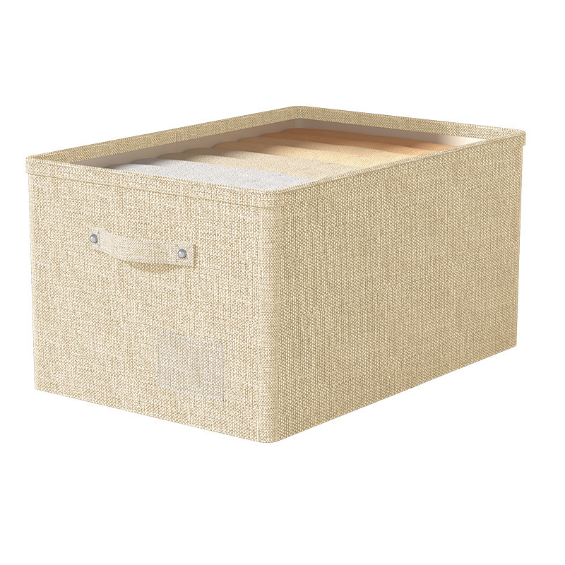 Clothing storage box, home wardrobe, layered organization box, for storing clothes, trousers, fabric, cotton and linen, folding and miscellaneous storage basket Item Picture