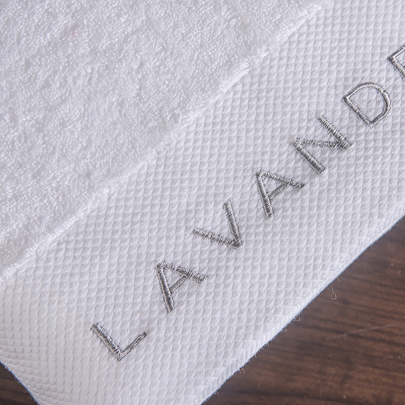 Pure cotton towels, five-star hotel and guesthouse face towels, all cotton wholesale, thickened and increased absorbent white pure cotton towels Specification image