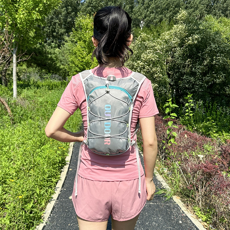New multi-functional nylon running backpack, safety reflective sports backpack, water bag backpack and cycling bag details Picture