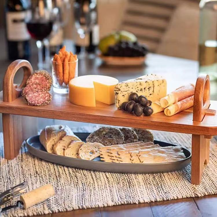 厨房砧板菜板酒店上菜板木制餐盘家居装饰装饰柜台架木制餐盘细节图