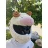 Cross-border goat motorcycle plush helmet cover, full helmet cover, animal hat cover, motorcycle and mountain bike cross-border best-selling products Item Picture