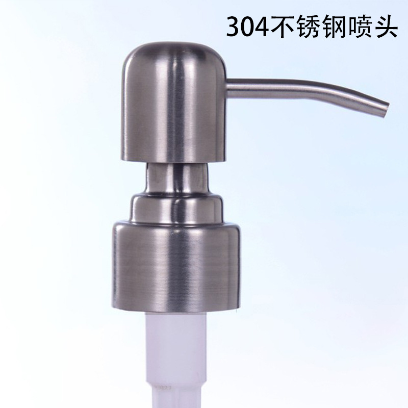 In stock: 304 stainless steel black pump head hotel household body wash press pump 28/400 screw thread 2cc details Picture