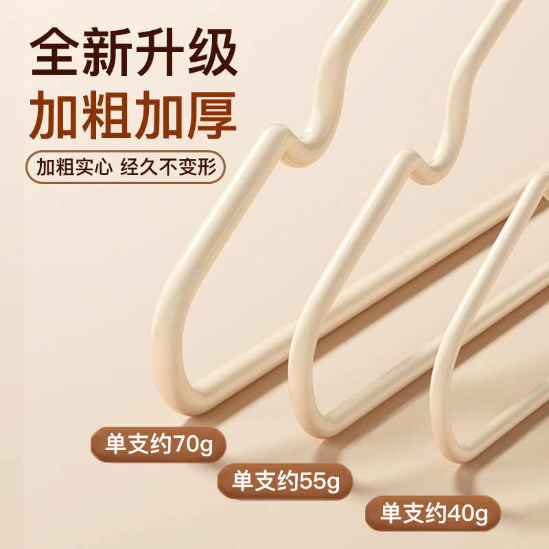 Household clothes hanger, clothes drying rack, seamless, anti-shoulder corner, anti-slip plastic student dormitory clothes drying rack details Picture