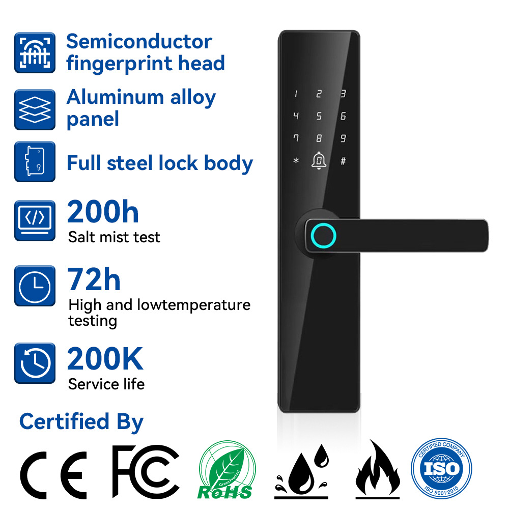 أما بالنسبة للتجارة الخارجية، فيتم إدخال بصمات الأصابع في قفل الباب في الغرفة المنزلية Specification image