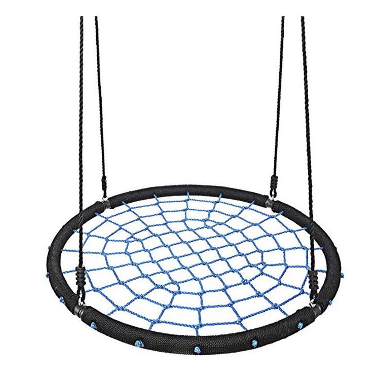 60 cm outdoor children's hanging basket swing circular woven net rope bird's nest swing children's swing Item Picture