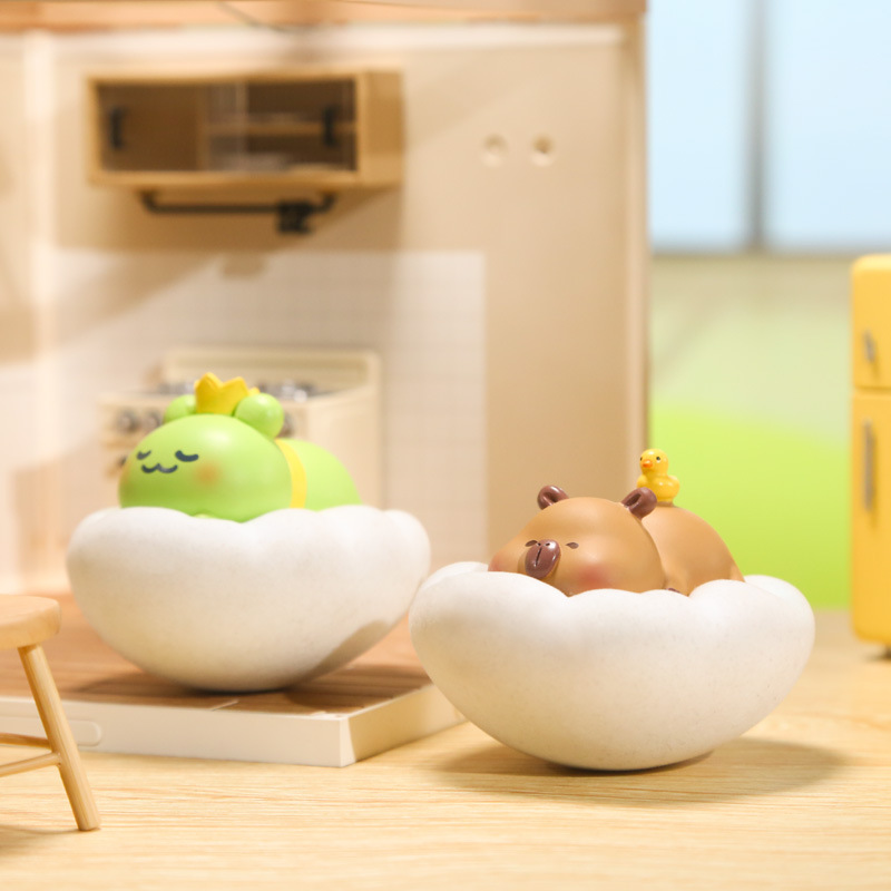 云朵乐园摇摇可爱动物睡觉解压休闲办公室桌面摆件树脂工艺品批发产品图