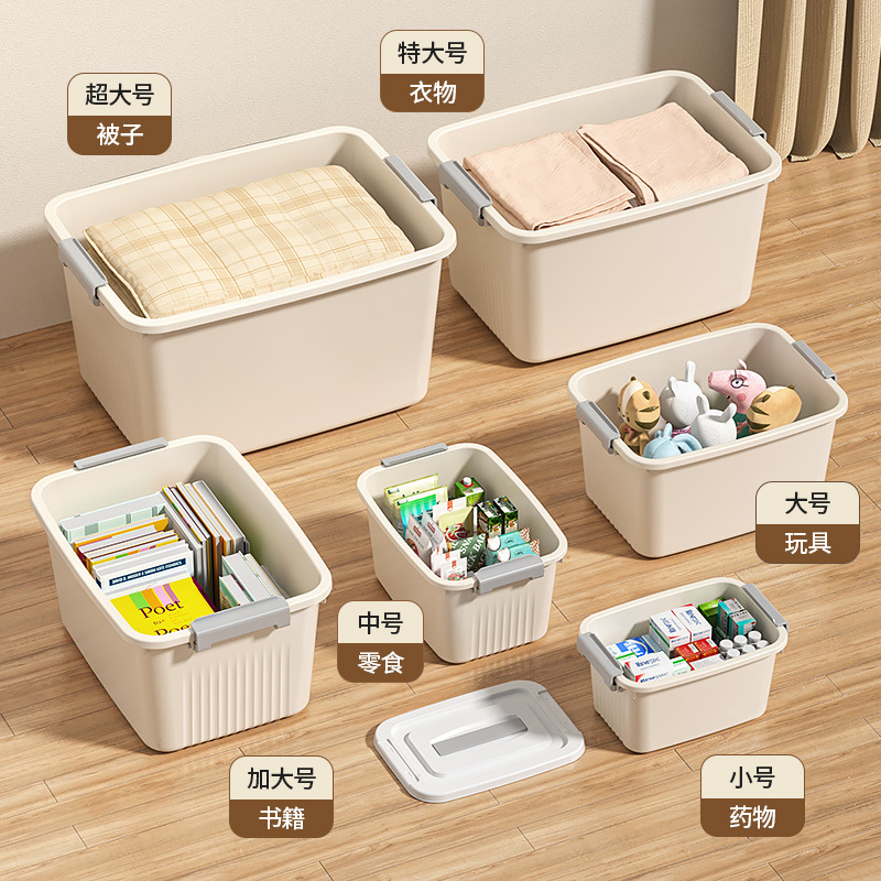 Wholesale plastic storage boxes, extra-large quilt storage boxes, toy storage boxes, clothes and household organizing boxes Application Scenario