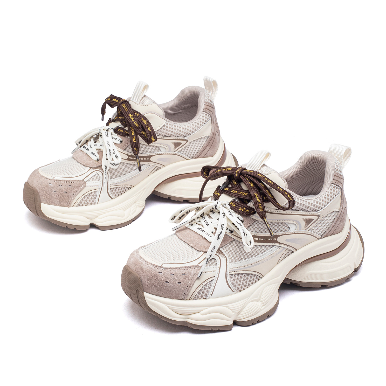 Women's thick-soled dad shoes 2025 autumn/winter new breathable sports shoes, height-increasing retro versatile anti-slip casual shoes for women Item Picture