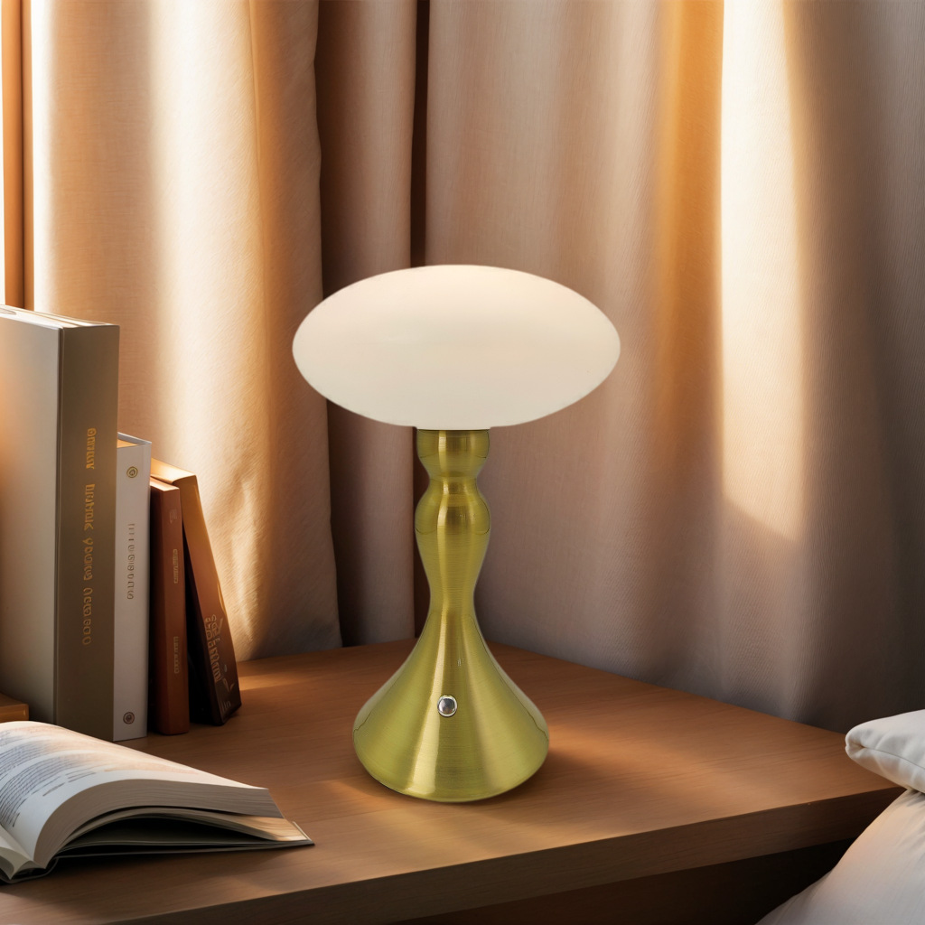 LED metal table lamp, bedroom bedside, dining room, bar, coffee shop, hotel touch charging ambient light, bedside table Application Scenario