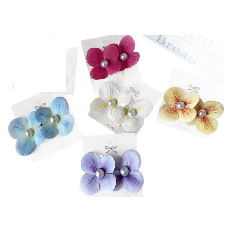 Mint Manbo Phalaenopsis pearl flower hair clip, seaside photo vacation style, side duckbill clip, super fairy-like hair accessory for women Item Picture