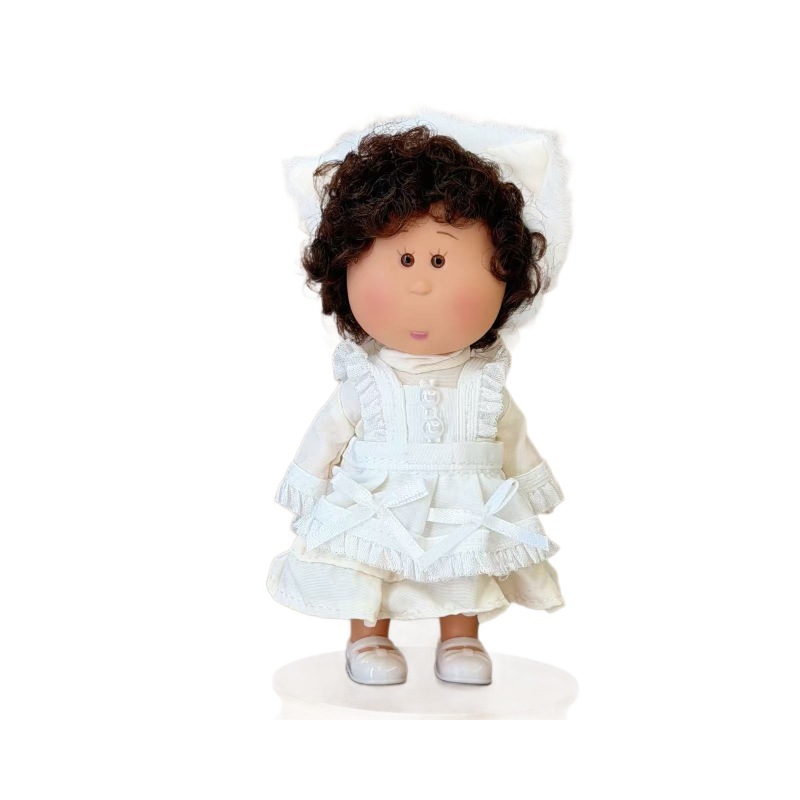 14cm mini potato vinyl doll Mia, a Spanish Internet celebrity with bean-shaped eyes, is a dress-up toy Item Picture
