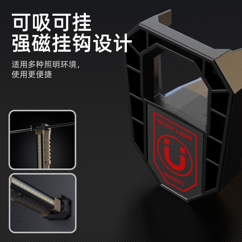 Rechargeable handheld led work light, high-intensity ultra-bright flashlight, long-lasting outdoor flashlight, portable maintenance lighting lamp details Picture