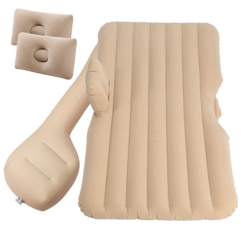 Folding car inflatable bed, PVC flocking car inflatable mattress, SUV in-car travel inflatable bed interior products Item Picture