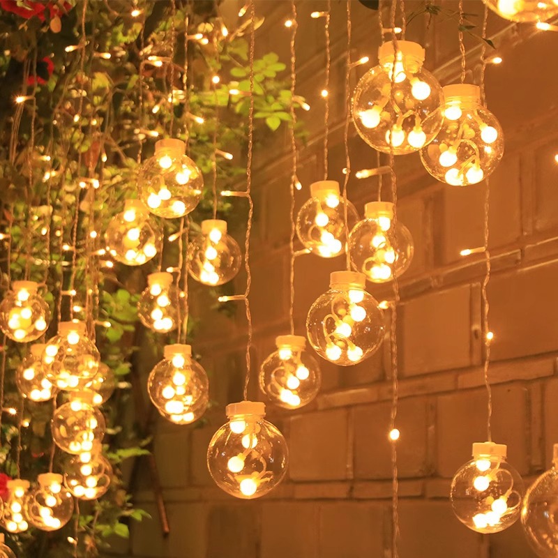 太阳能许愿球灯房间装饰窗帘灯户外庭院阳台花园凉亭露营布置串灯