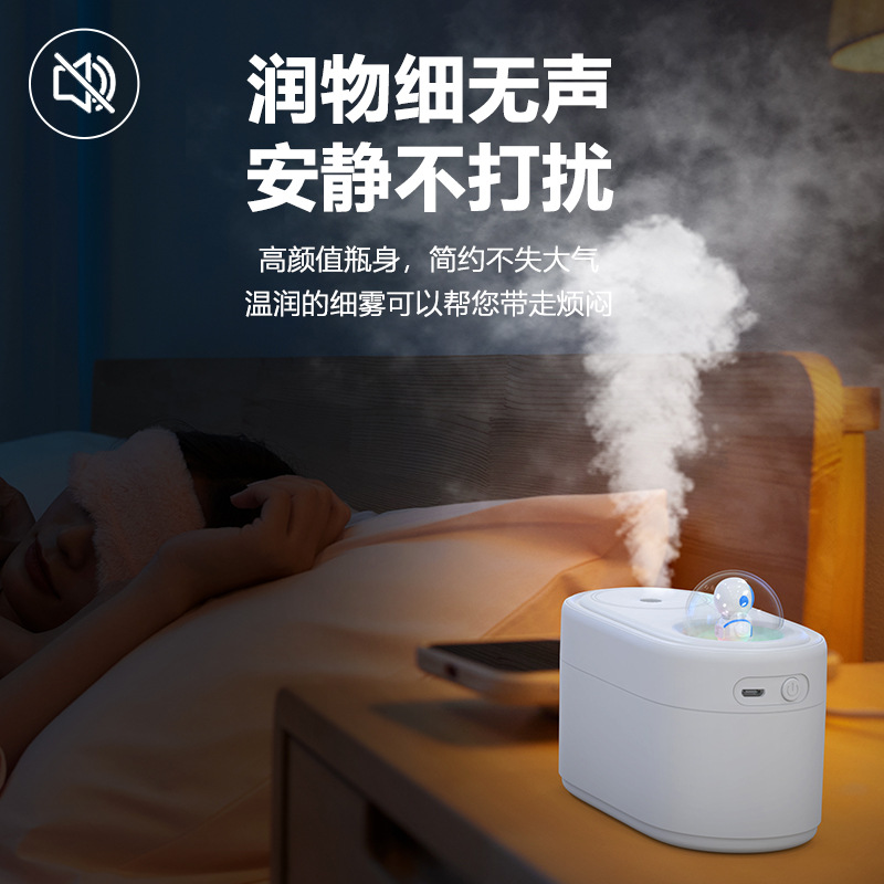 跨境太空人桌面家用卧室香薰加湿器七彩小夜灯USB加湿器定制logo Specification image