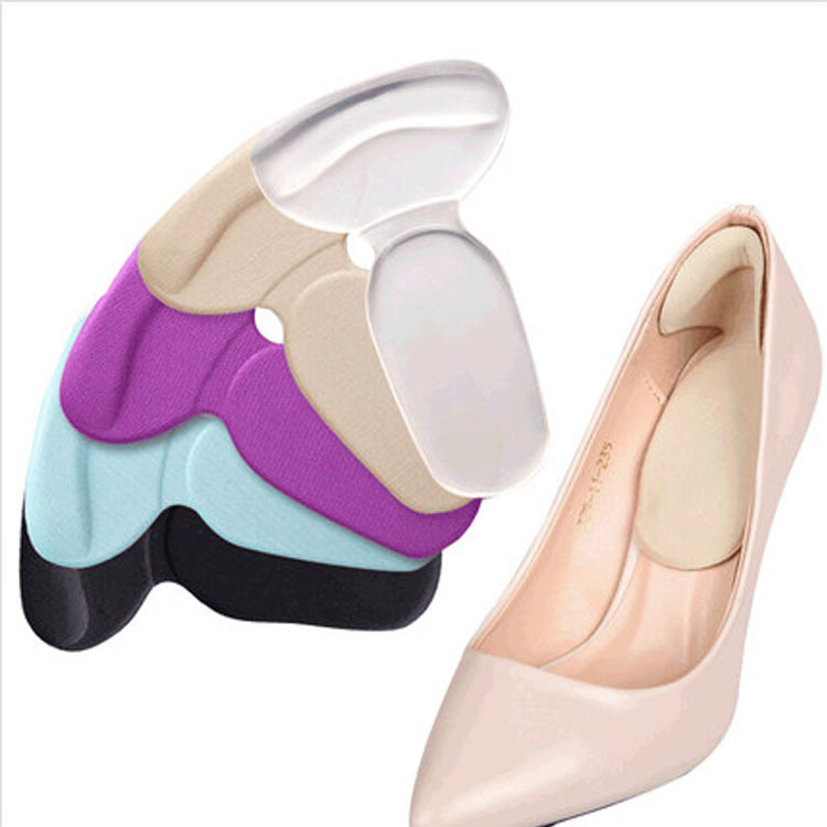 Transparente invisible en forma de T rear seguidor engrosado no seguidor dos en uno talón de silicona amortiguador de choque anti-abrasión cojín de media talla Item Picture