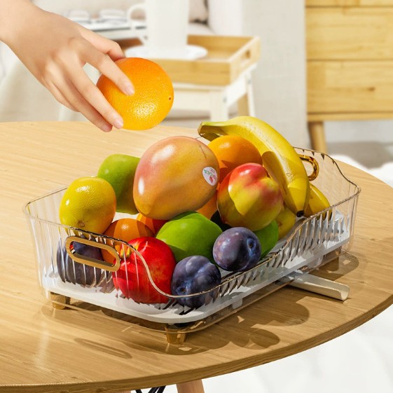 Household kitchen sink, draining bowl rack, eco-friendly plastic tableware, fruit storage, draining bowl rack, countertop storage rack details Picture